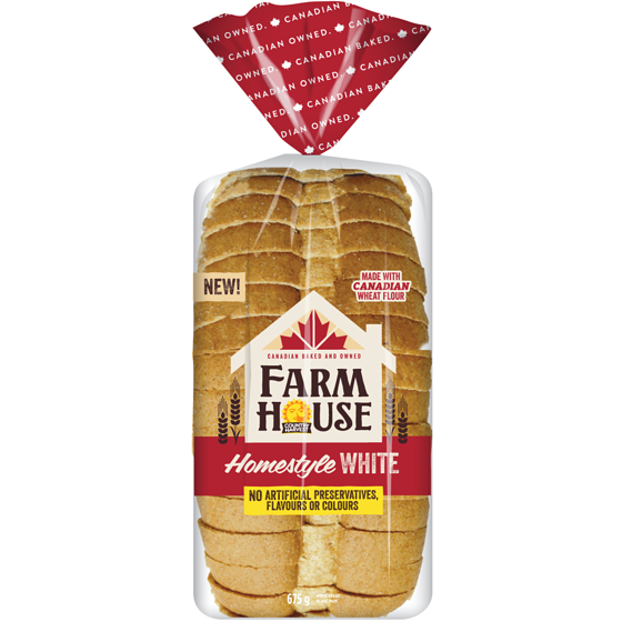 Farmhouse Homestyle White Bread 675 g, $0.67/100g