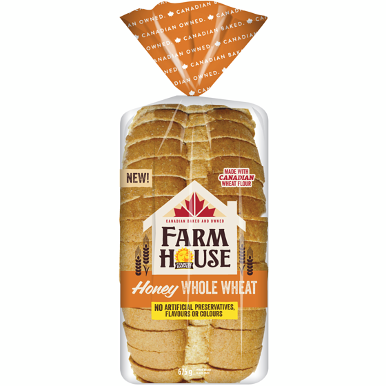 Farmhouse Honey Whole Wheat 675 g, $0.67/100g