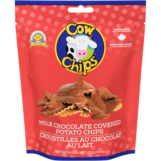 Cow Chips Cow Chips Milk Chocolate Covered Potato Chips 100 g, $4.00/100g