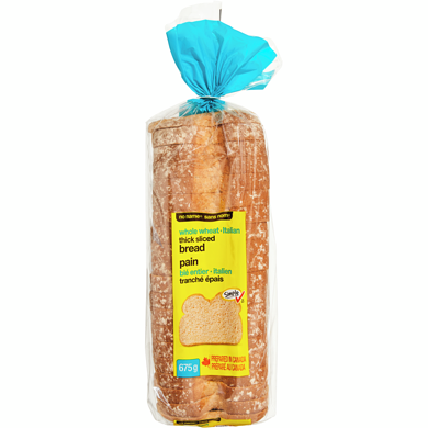 No Name Whole Wheat Italian Thick Sliced Bread 675 g, $0.47/100g