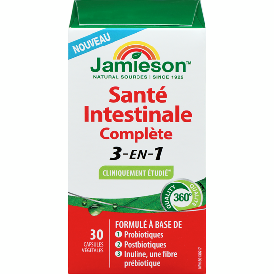 Jamieson Santé intestinale complète 3-en-1 30 ea, 1,43 $/1ch