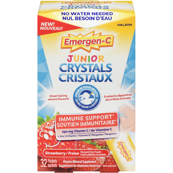 Emergen-C Junior Cristaux Fraise 32 ea, 0,55 $/1ch