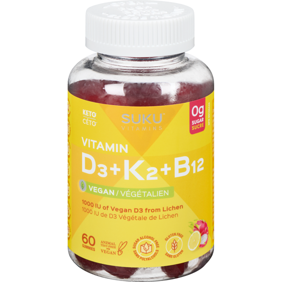 SUKU Vitamin D3 + K2 + B12 1 ea, $22.49/1ea