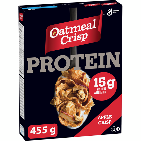 General Mills Oatmeal Apple Crisp Protein Cereal 455 g, $1.43/100g