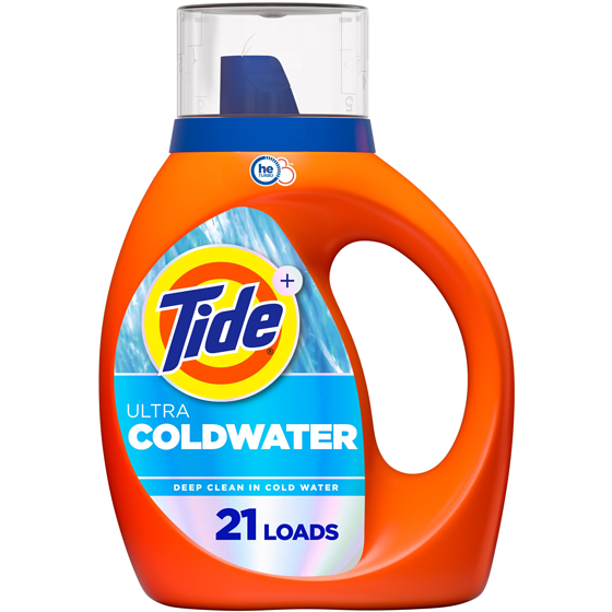 Tide Ultra Coldwater Liquid Laundry Detergent, Original Scent, 21 Loads, Laundry Detergent Liquid Formulated for Cold Water 887 ml, $1.01/100ml