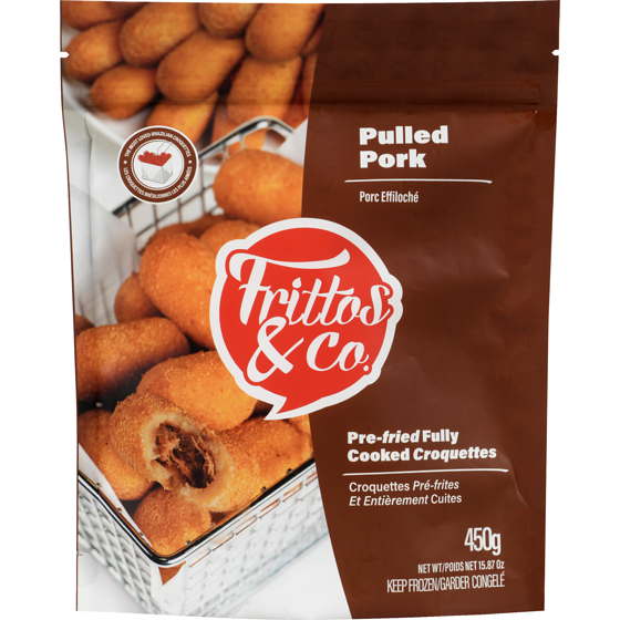FRITTOS & CO Croquettes pré-frites et entièrement cuites porc effiloché 12 ea, 0,83 $/1ch