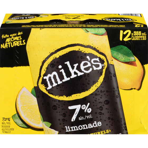 Mike’s Boisson alcoolisée au malt limonade (Pièce d’identité requise au moment du ramassage) 12x355.0 ml, 0,63 $/100ml