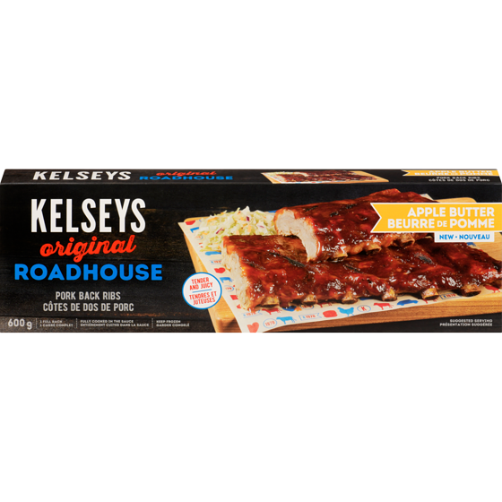 Kelseys Pork Back Ribs Apple Butter 12x600.0 g, $0.24/100g