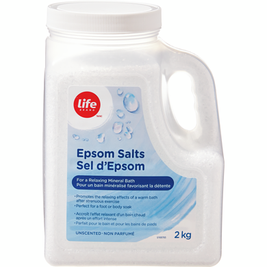 Life Brand Unscented Epsom Salts 2 kg, $0.35/100g