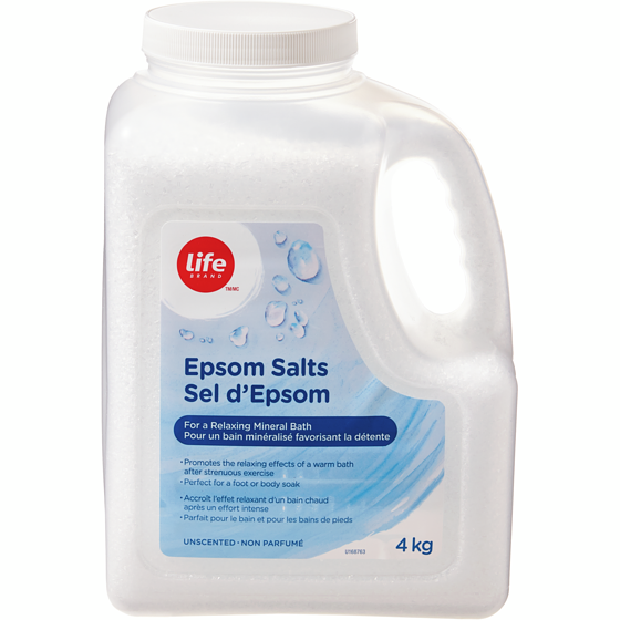 Life Brand Unscented Epsom Salts 4 kg, $0.20/100g