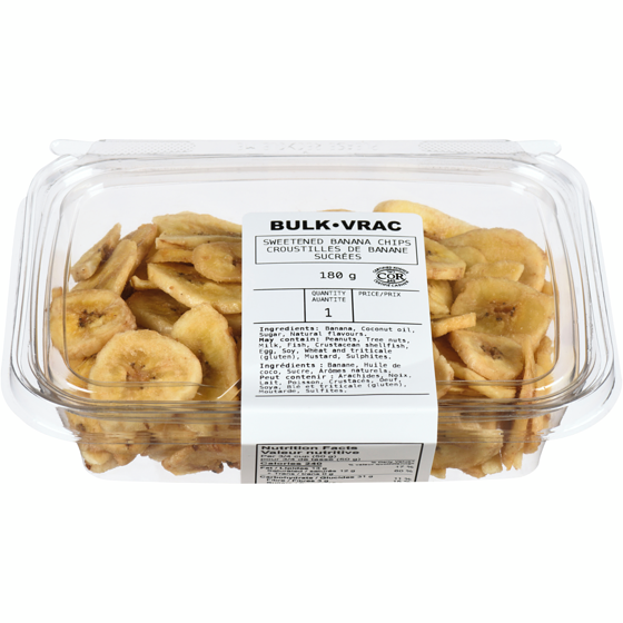 Johnvince Foods Sweetened Banana Chips 180 g, $1.67/100g