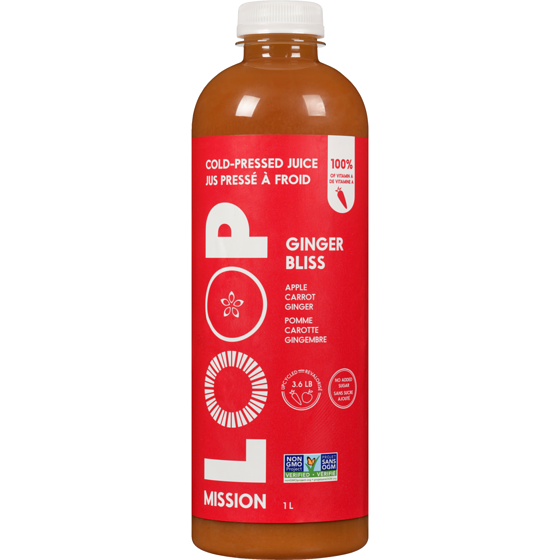 null Cold-Pressed Juice Ginger Bliss 1 l, $1.00/100ml
