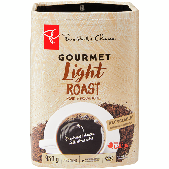 le Choix du Président Café moulu Gourmet à torréfaction légère 930 g, 2,15 $/100g