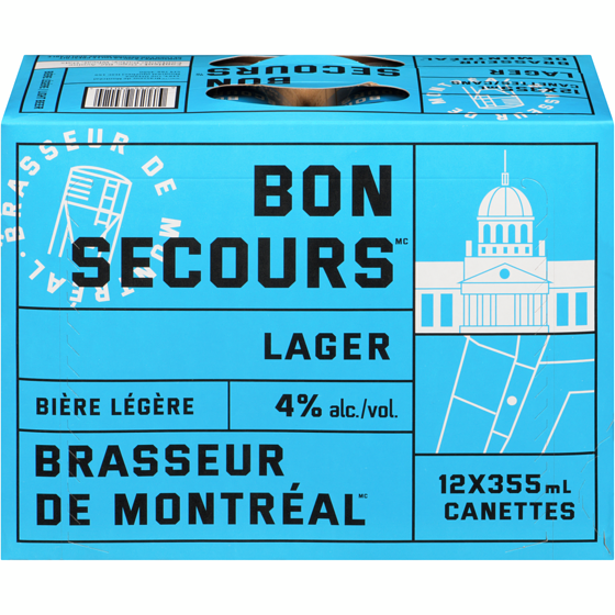 null Bière légère lager bon secours (Pièce d’identité requise au moment du ramassage) 12x355.0 ml, 0,54 $/100ml