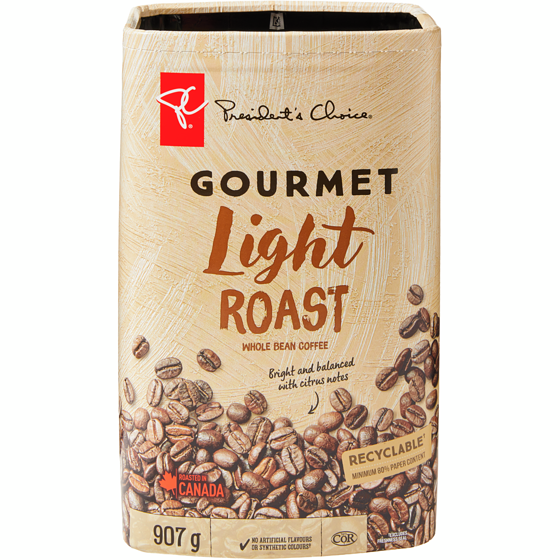 le Choix du Président Café en grains gourmet à torréfaction légère 907 g, 2,87 $/100g