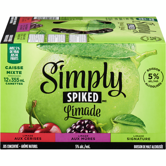 Simply Boisson de alcoolisée limade caisse mixte (Pièce d’identité requise au moment du ramassage) 12x355.0 ml, 0,62 $/100ml