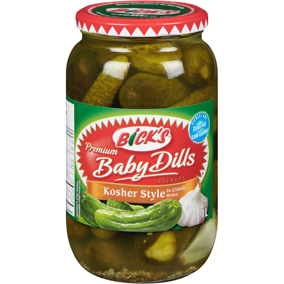 Bicks Baby Dills, Kosher- Style 1 l, $0.70/100ml