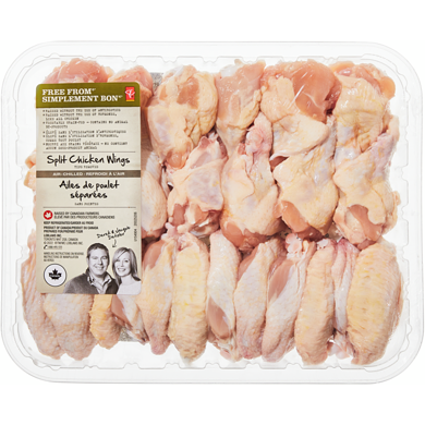 President's Choice Free From Split Chicken Wings, Club Pack $19.82/1kg $8.99/1lb