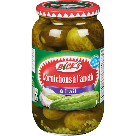 Bick’s Cornichons à l'aneth à l'ail 1000 ml, 0,53 $/100ml