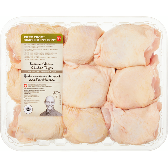 le Choix du Président Cuisses de poulet refroidid a l'air Simplement Bon, format Club 12,10 $/1kg 5,49 $/1lb