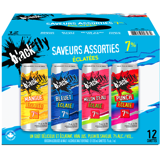 Black Fly Boissons alcoolisées assorties (Pièce d’identité requise au moment du ramassage) 12x355.0 ml, 0,56 $/100ml