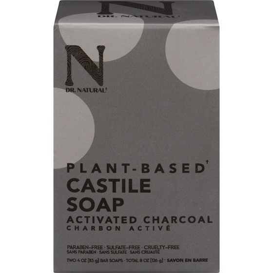 Dr. Natural Castile Soap Activated Charcoal 2x113.0 g, $5.08/100g