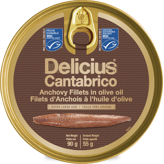 Delicius Cantabrico Anchovy Fillets 90 g, $15.54/100g