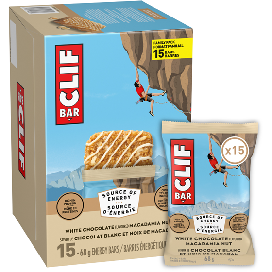 CLIF Energy Bars, White Chocolate Macadamia Nut, Granola Bar, High in Protein 15x68.0 g, $3.33/100g