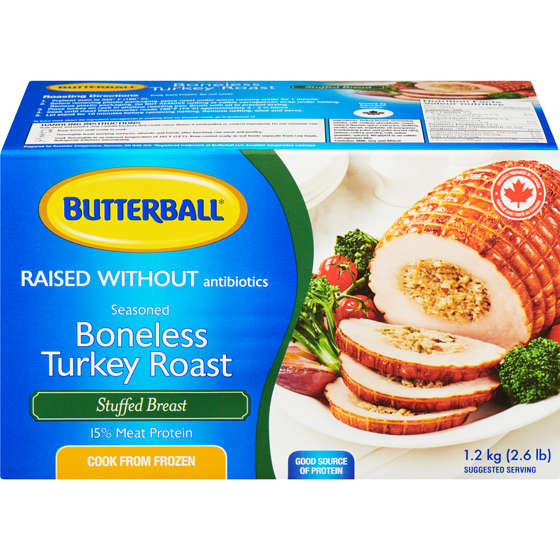 Butterball Boneless Turkey Roast, Stuffed Breast 1.2 kg, $1.92/100g