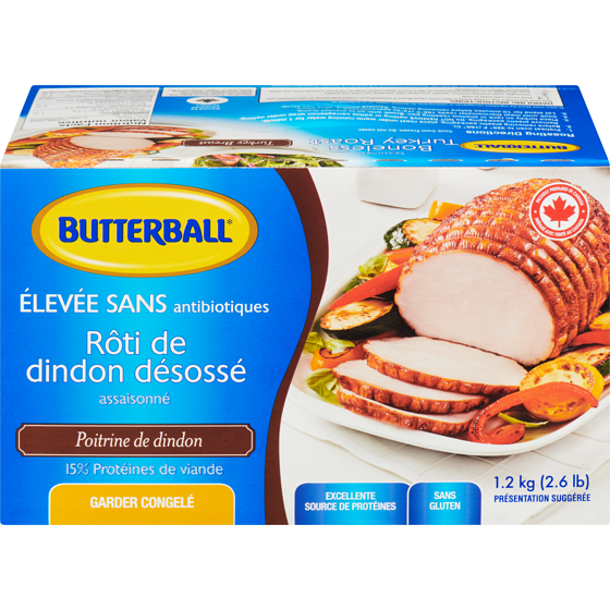 Butterball Rôti de poitrine dinde désossé 1.2 kg, 1,92 $/100g