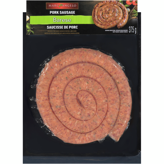 Marcangelo Pork Sausage Barese 375 g, $2.40/100g
