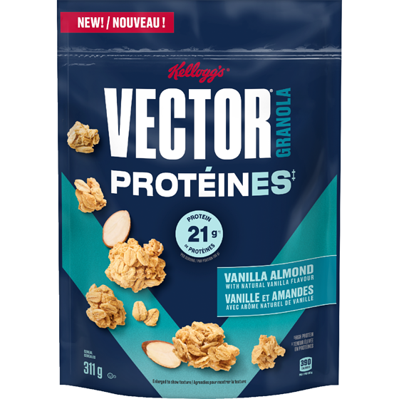 Kelloggs Vector Protein Granola Vanilla Almond 311 g, $1.86/100g