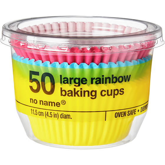 No Name Large Rainbow Baking Cups 50 Pack 50 ea, $0.04/1ea