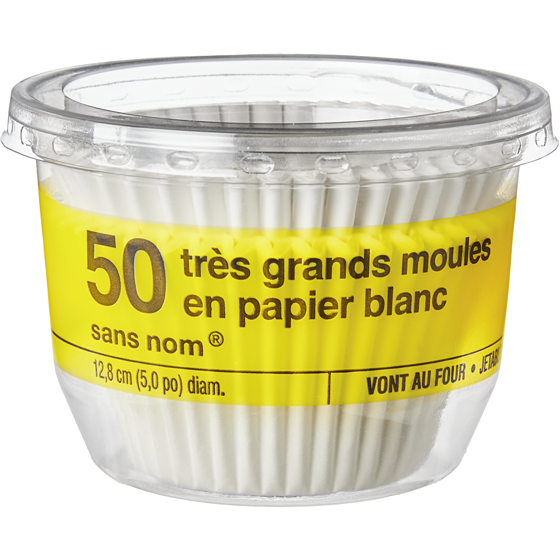 Sans Nom Très grands moules en papier blanc, ensemble de 50 50 ea, 0,05 $/1ch