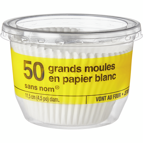 Sans Nom Grands moules en papier blanc, ensemble de 50 1 ea, 2,49 $/1ch