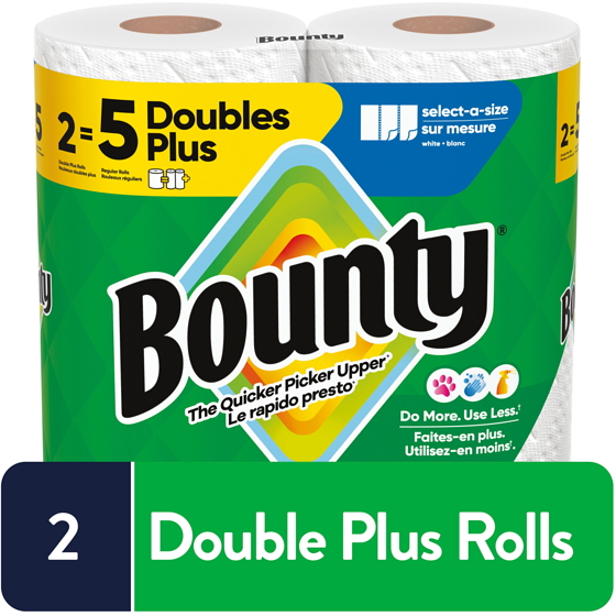 Bounty Select-a-Size Paper Towel, 2 Equal 5 Rolls, 103 Sheets per roll  2 ea, $6.00/1ea
