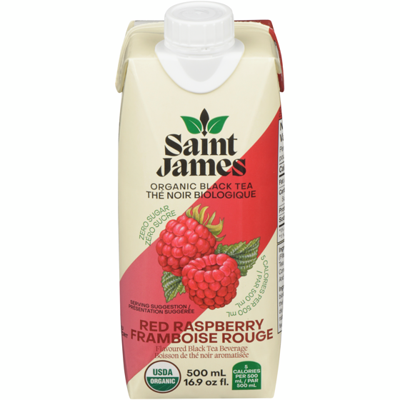 Saint James Organic Black Tea, Red Raspberry 500 ml, $0.70/100ml