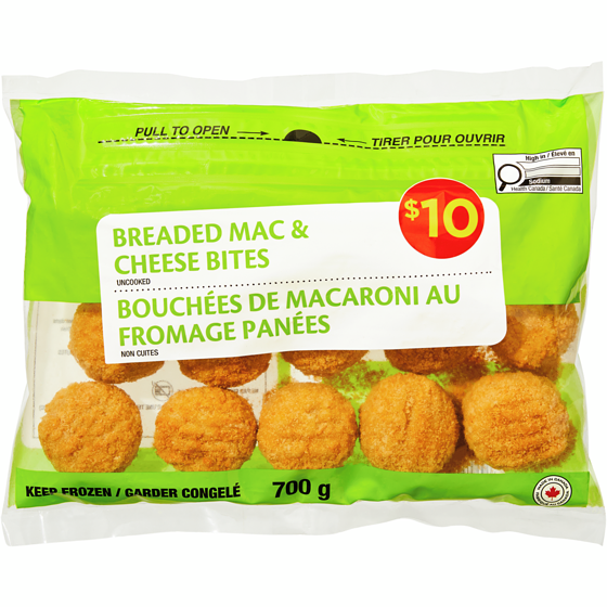null Breaded Mac & Cheese Bites 700 g, $1.43/100g