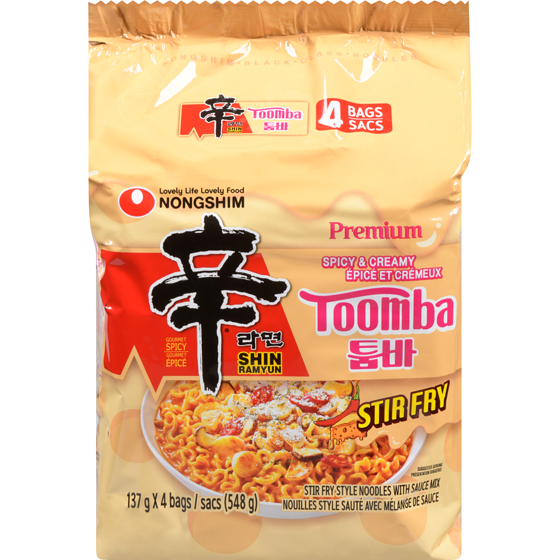 NONGSHIM Nouilles style sauté avec mélange de sauce épicé et crémeux 548 g, 2,19 $/100g