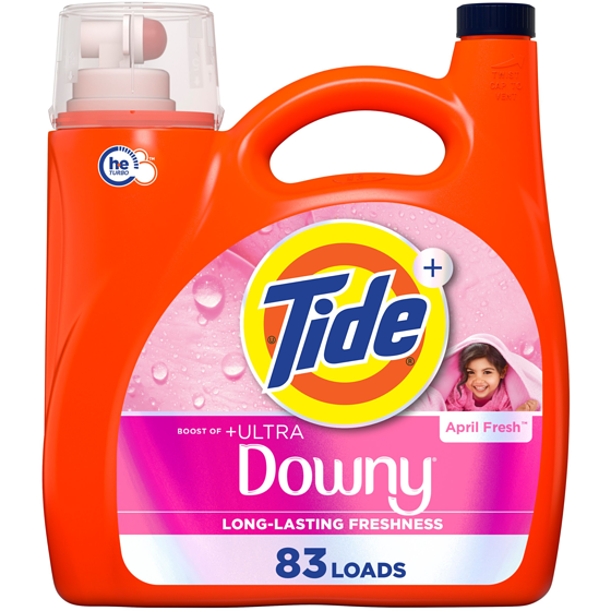 Tide Plus Boost of Ultra Liquid Laundry Detergent, April Fresh Scent, 83 Loads, Laundry Detergent Liquid with Long-Lasting Freshness 3460 ml, $0.64/100ml