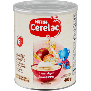 Nestlé Cerelac Wheat Apple Baby Cereal, 6 Months & Up 400 g, $2.75/100g