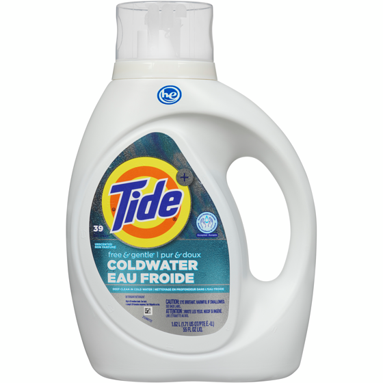Tide Ultra Coldwater Liquid Laundry Detergent, Original Scent, 39 Loads, Laundry Detergent Liquid Formulated for Cold Water 1.62 l, $1.05/100ml