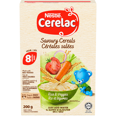 Nestlé Cerelac Rice & Veggies Savoury Baby Cereal, 8 Months & Up 200 g, $3.00/100g