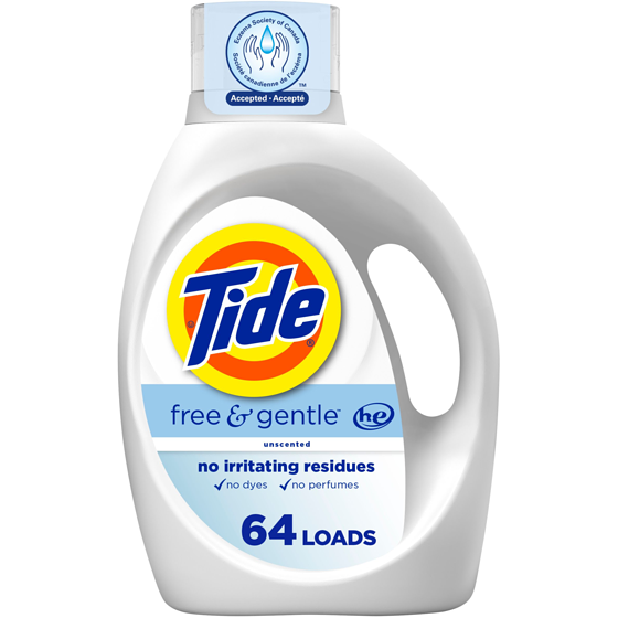 Tide Free & Gentle Liquid Laundry Detergent, 64 Loads, Tide Laundry Detergent, Clean Laundry Detergent 2.48 l, $0.23/1ea