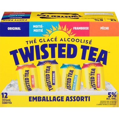 Twisted Tea Thé glacé alcoolisé emballage assorti (Pièce d’identité requise au moment du ramassage) 12x355.0 ml, 0,56 $/100ml