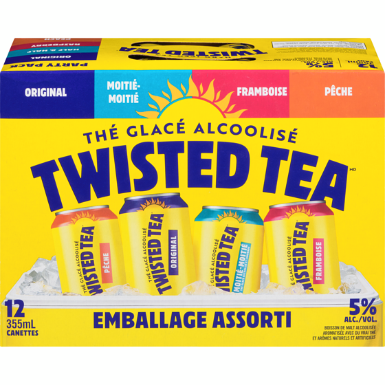 Twisted Tea Thé glacé alcoolisé emballage assorti (Pièce d’identité requise au moment du ramassage) 12x355.0 ml, 0,56 $/100ml