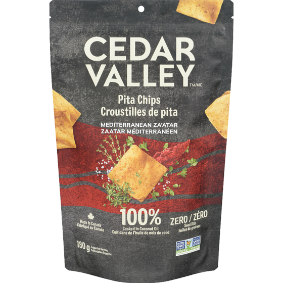 Cedar Valley Pita Chips Mediterranean Za'atar 180 g, $3.05/100g