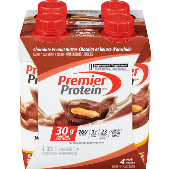 Premier Protein Shakes Chocolate Peanut Butter 4x325.0 ml, $0.96/100ml