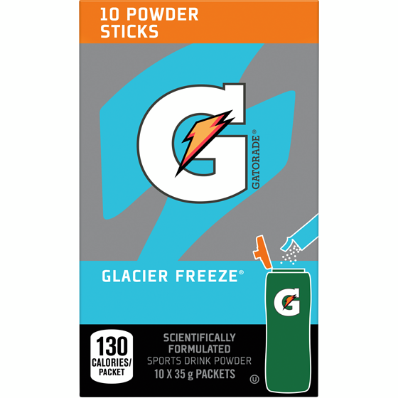 Gatorade Glacier Freeze Powder Sticks 350 g, $2.28/100g