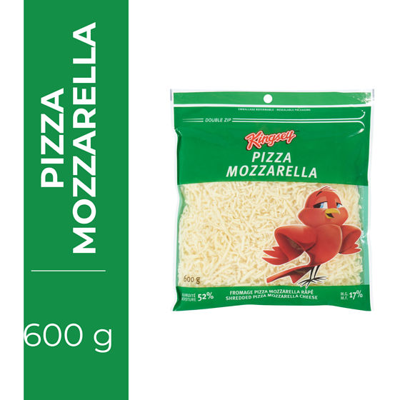 Kingsey Shredded Pizza Mozzarella Cheese 600 g, $1.92/100g